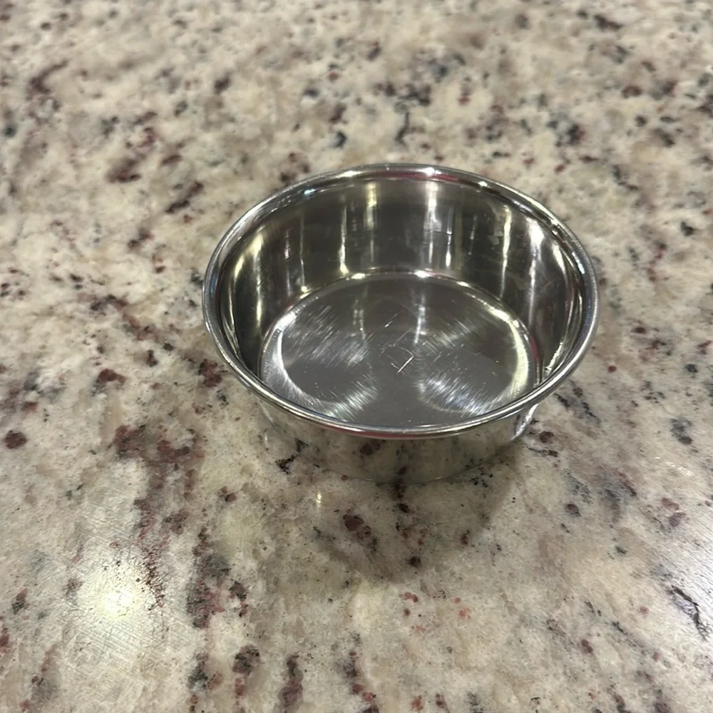 Small animal feeder bowl 4.5 inches stainless steel